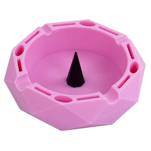 A3 Pink Diamond Cinzeiro Fumar Assessorias De Silicone Container Tubos de Água de Vidro Tubos Multi-Função Cinzeiro Ferramenta de Rig