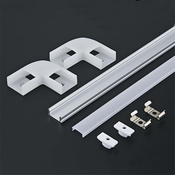 

bar lights 2-30pcs/lot 0.5m/pcs u style aluminum profile for 5630 milky/transparent cover channel indoor cabinet long strip