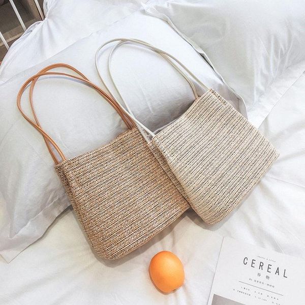 

shopping bags eleghant women straw tote satchel retro bag rattan woven round vintage knitted lady