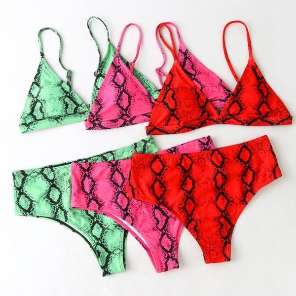 

bikinis set cattleya snake bikini 2021 swimwear women two-pieces brazilian yrl k62