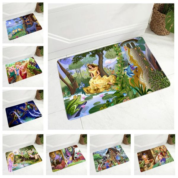 

cushion/decorative pillow colorful europe fairy tales doormat non-slip soft flannel floor carpet decor cute cartoon door mat for children ro