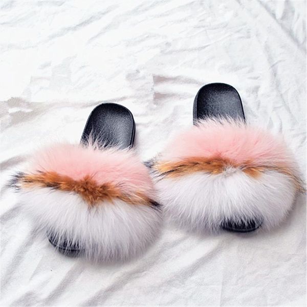 

slippers factory direct sale customer colour pink slip on fur lined, Black