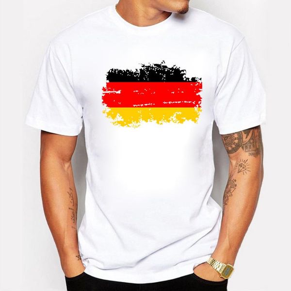 

men's t-shirts summer germany fans cheer men t-shirt cotton nostalgia style flag fitness t shirts, White;black