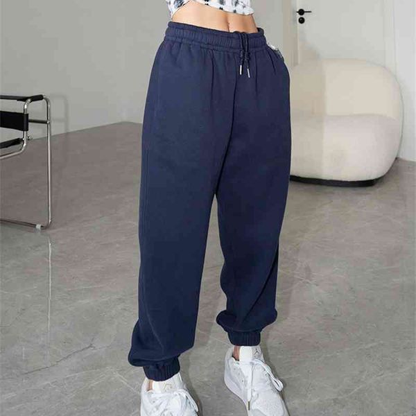 

leiyu sports women's 2021 new spice girls loose high waist casual pants, Black