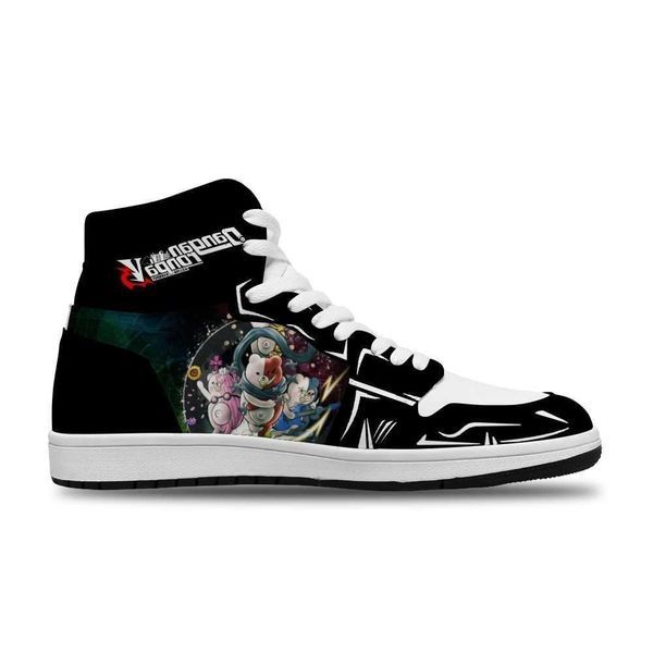 

2021 japanese anime danganronpa diy handsome running non-slip casual shoes for boys fashion sneakers high basketball shoes non slip