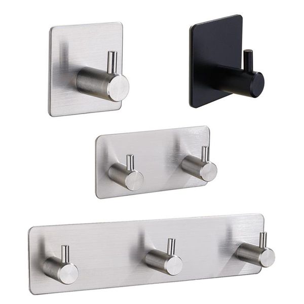 

hooks & rails 304 stainless steel magnetic hook strong sticky door back coat hardware key 1pc
