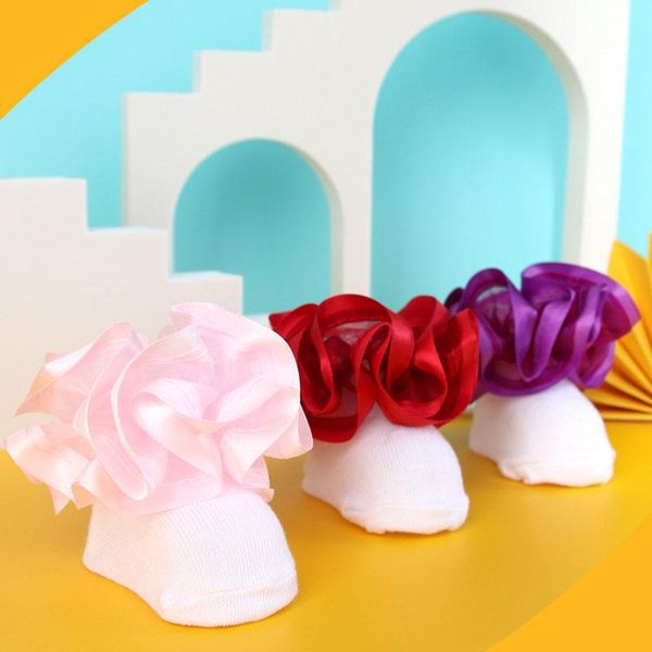 

socks children dance girl princess baby white cotton lace latin, Pink;yellow