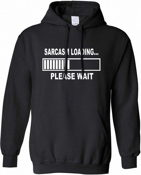 

men's hoodie sarcasm loading bar please wait i6ee#, Black