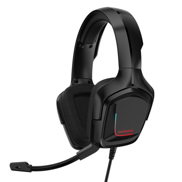 ONIKUMA K20 Gaming-Kopfhörer mit Mikrofon, RGB-Licht, kabelgebundene Headsets, Noise-Cancelling-Kopfhörer für PS4, Xbox One, Headset-Gamer