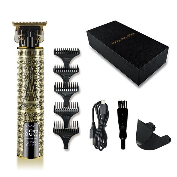 

professional cordless hair clipper trimmer beard shaving for men barber electric razor mower 0mm cutter cutting machine clippers