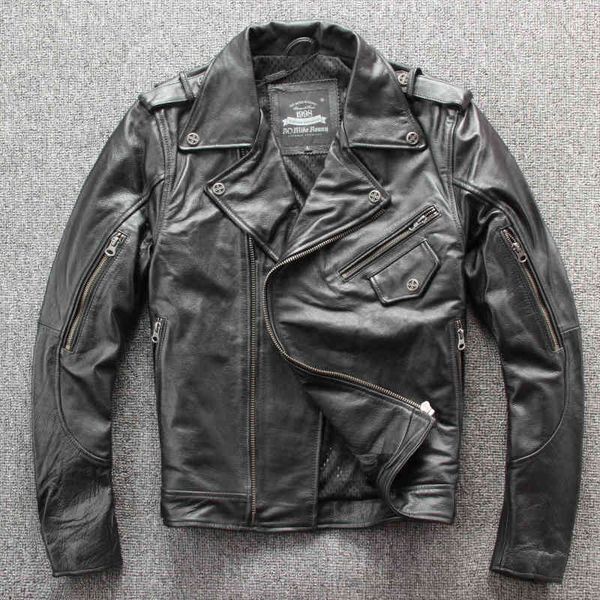 

fashion leather autumn jacket men's lapel inclined zipper harley motorcycle suit slim, Black