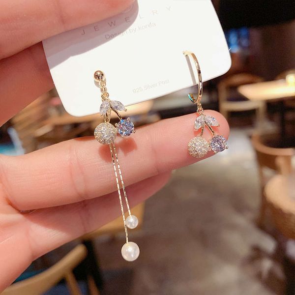 

earrings fashion simple asymmetric net red temperament earrings