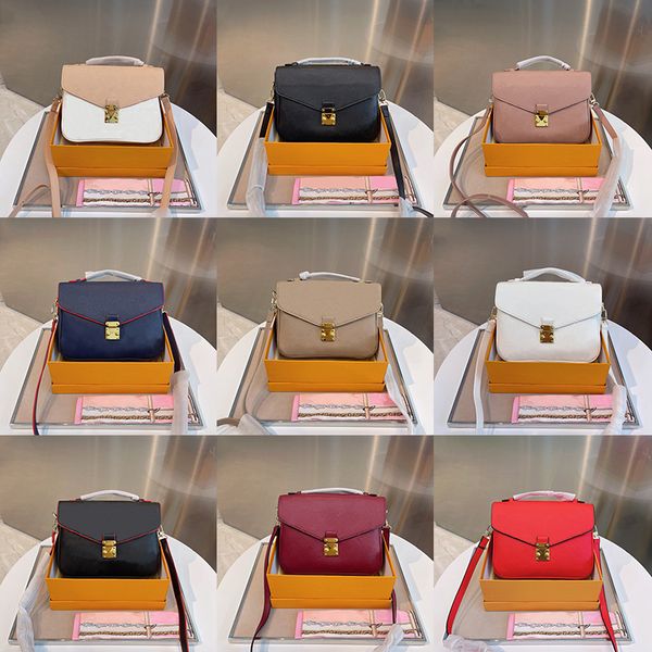 

2021 designers postman bag womens fashion luxurys leather shoulder bags pochette handbags with box and scarf
