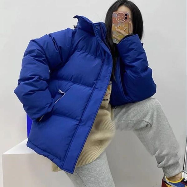 

men's down jacket winter brand new warm casual hooded zipper cotton coat sportswear couple down jacket, Black