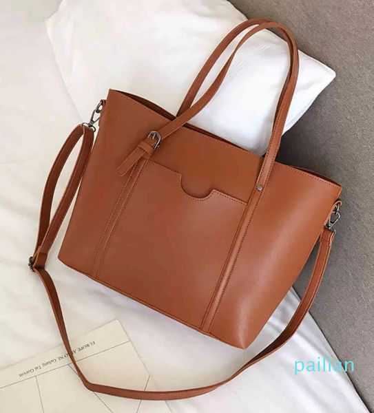 

bags women new korean fashion tote bag pu women's single shoulder bag satchel
