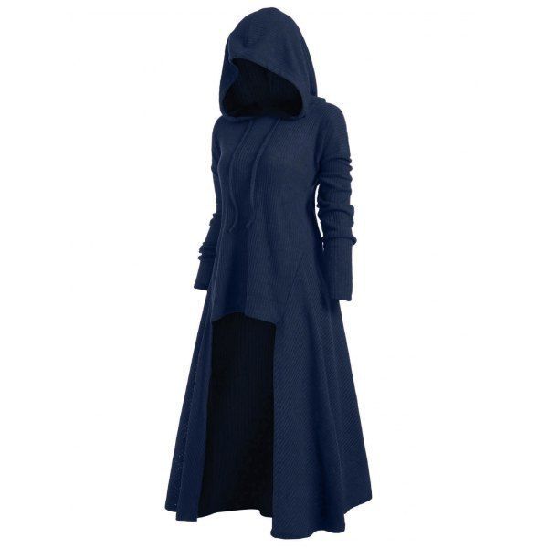 

factory6fyl loose 2019wis women's large stretch dress hooded casual solid coat, White;black