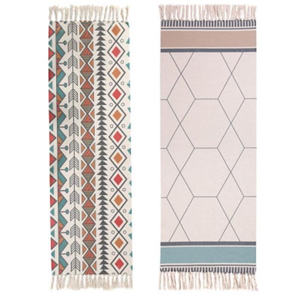 

carpets bedside carpet tassel home woven bedroom decoration living room