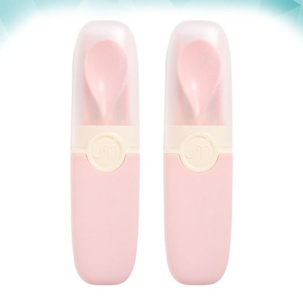 

sets of portable tablewares chopsticks fork spoons durable simple gift with box for outdoor (pink pp material) dinnerware