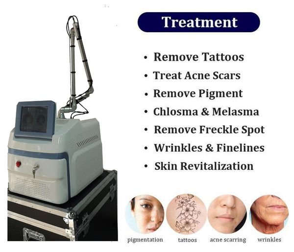 

new arrival pico sure laser tattoo removal spot pigment treatment machine remove speckle freckle moles with 532nm 755nm 1064nm 1320nm, Black