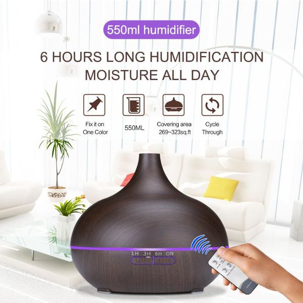 

electric aroma diffuser ultrasonic air humidifier led lamp aromatherapy mist maker remote control essential oil humidifiers