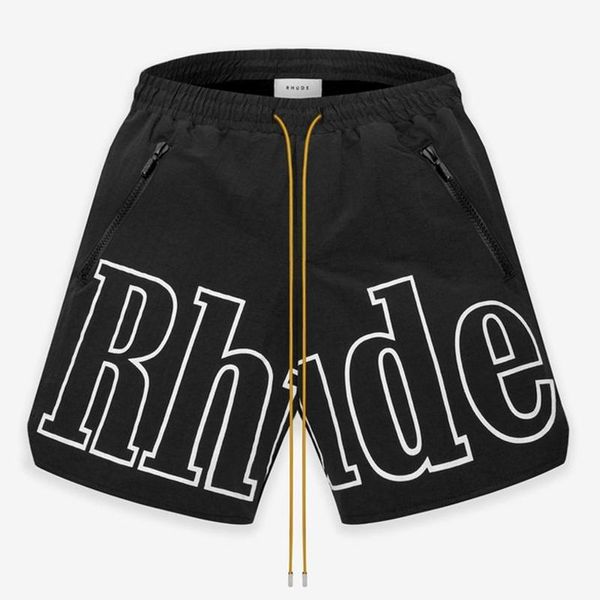 

mens designers rhude basketball short shorts pants 2021 luxurys summer beach palm letter mesh street fashion sweatpants 9caw, White;black