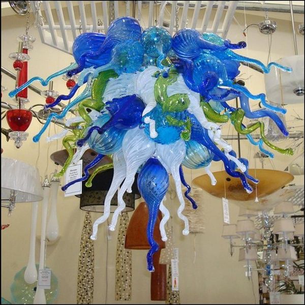 

chandeliers wedding centerpieces multi colored ceiling light art glass handmade decoration lamp