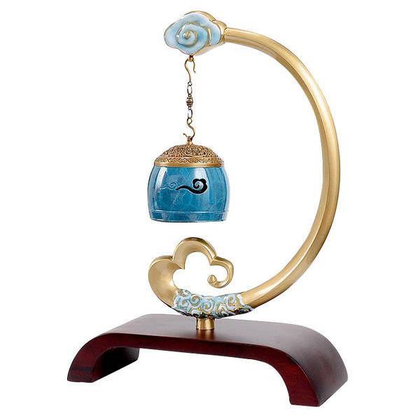 

fragrance lamps hanging incense burner backflow temple fountain holder copper swing vaper smoke bruleur encens living room decor ed50xl