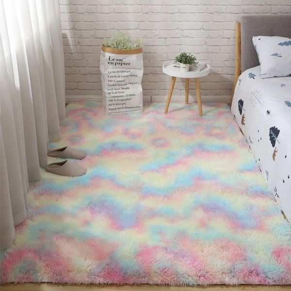 

carpets nordic variegated tie-dyed gradient carpet bedroom bedside rug large area living room pattern beautiful and fresh mat