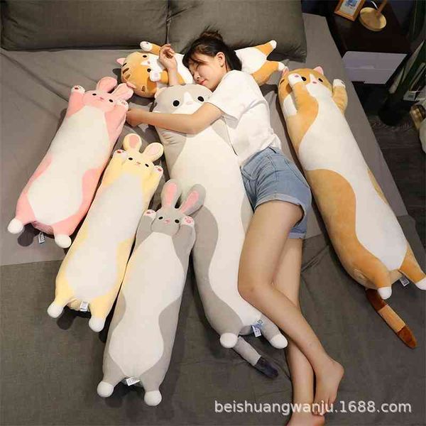 

long pillow cute cat animal doll plush toys overseas