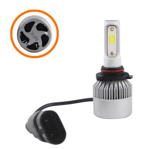 

car headlights shuoke led lights lighting lamp bulit in driver cob chip 12v 30w 45w 2.8a low beam high 1 pair 9005 9006