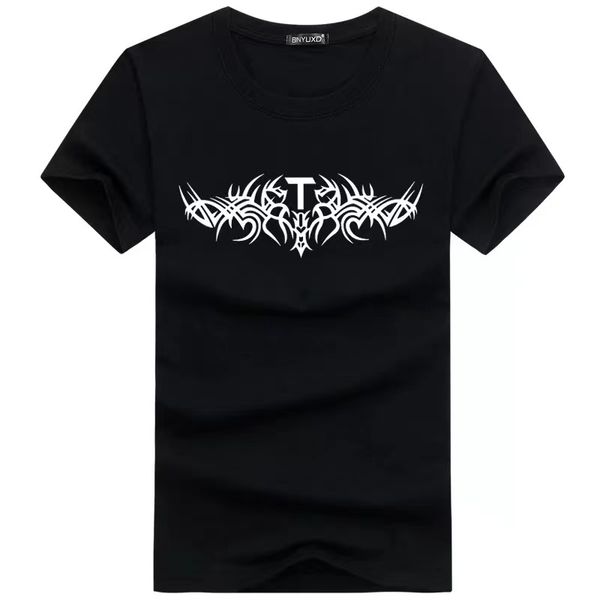 

men t shirt 100% cotton casual short sleeve funny design printing o-neck knitted comfortable fabric street cool, White;black