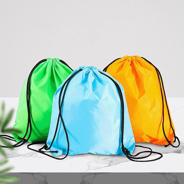 

storage bags polyester drawstring bag backpack color cloth