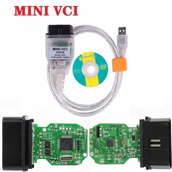 

high performance diagnostic cable mini vci v13.00.022 latest version ftdi ft232rq chip obd saej2534 mini-vci tis techstream @8 tools