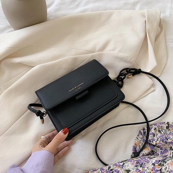 

solid color female bag 2021 messenger retro ladies shoulder luxury designer fashion small square bags