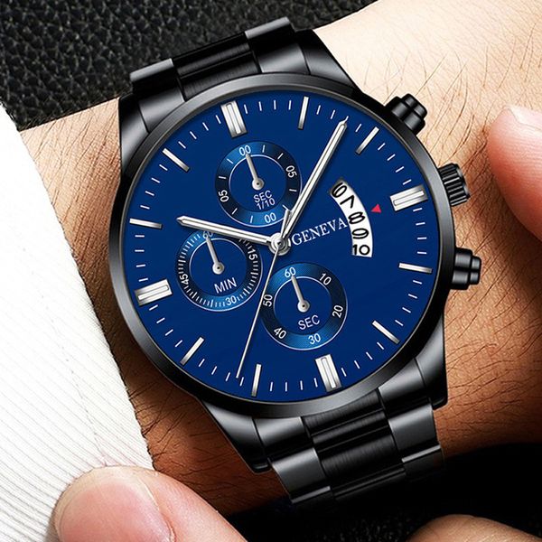 

new brand men watches luxury casual watch quartz stainless steel waterproof calendar sports clock watches business reloj, Slivery;brown