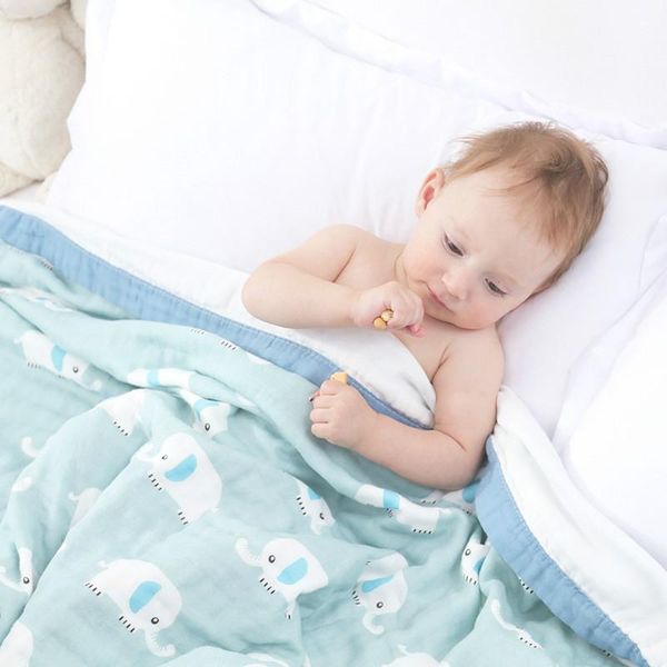 

towels & robes 120x150cm infant six-layer pure cotton printed generous bath towel high density large gauze born feeding b