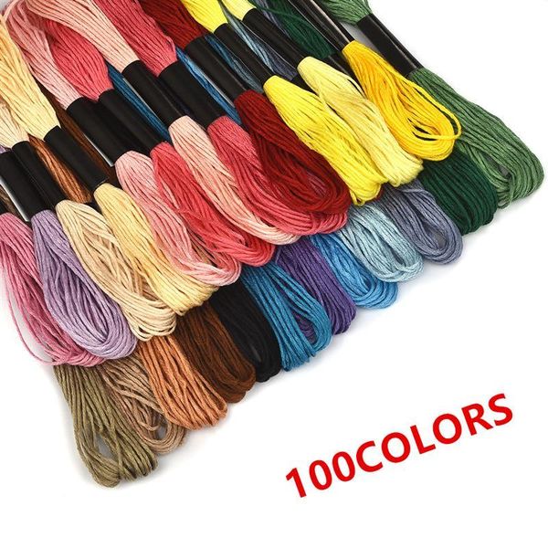 

yarn embroidery thread multicolor colors floss cross stitch kit premium rainbow diy crafts cotton sewing, Black;white