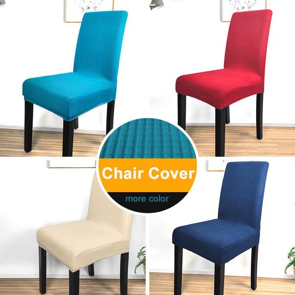 

jacquard plain dining chair cover spandex elastic slipcover case stretch for wedding el banquet covers