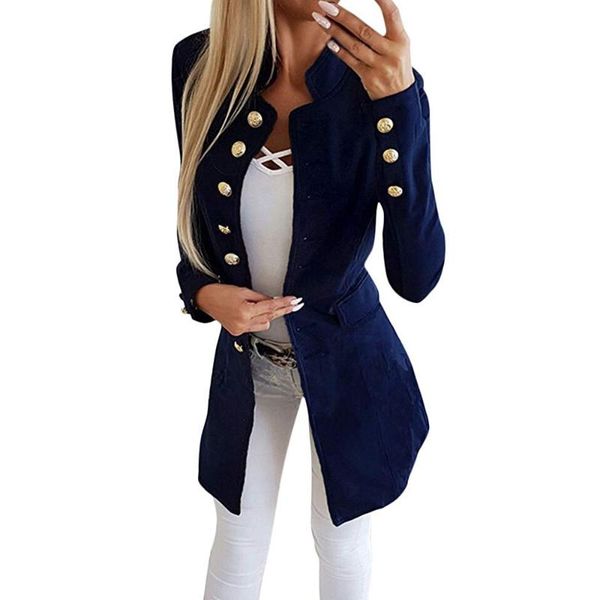 

women's suits & blazers calofe arrival fashion women blazer retro double breasted long sleeve lapel ol style casual jackets ladies tren, White;black