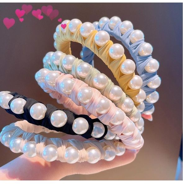 

hair clips & barrettes retro french temperament sweet pearl small incense wind headband jewelry hairpin female, Golden;silver