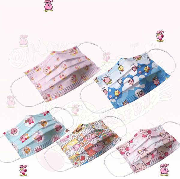 

5 style luxury 3 layer 95%filtration efficiency children printing cartoon disposable face masks dustproof prevention influenza face mouth ma