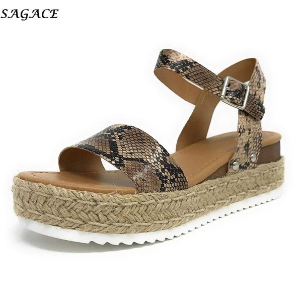 

wedges shoes for women sandals plus size high heels summer 2021 chaussures femme casual platform #3, Black