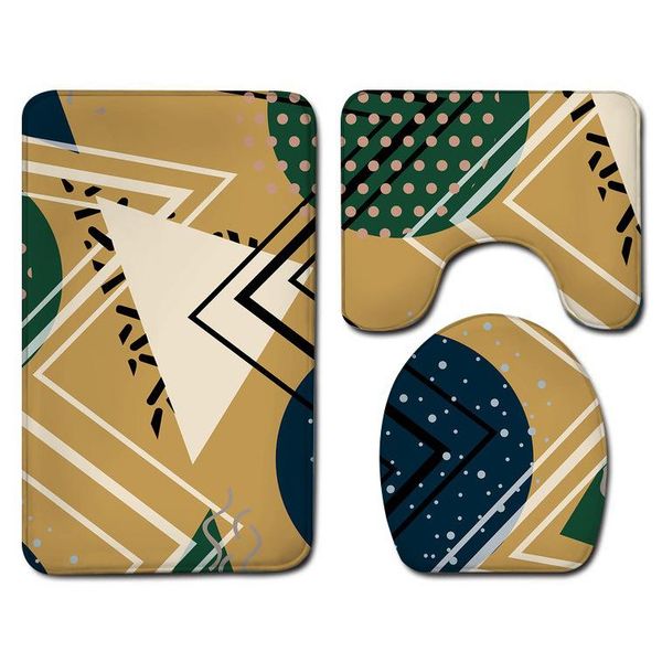 

bath mats 3pcs/set bathroom mat set european style anti slip rug toilet sets