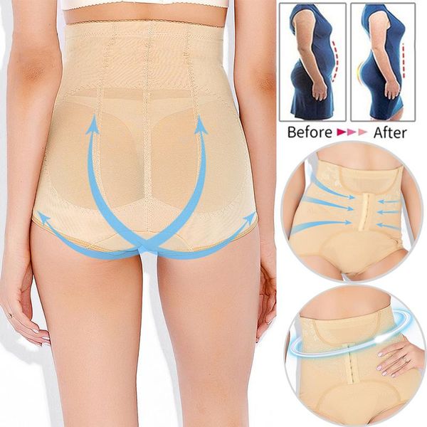 

women's shapers women buttocks lifter shapewear hight waist tummy control body shaper shorts trainer panty panties with hook, Black;white