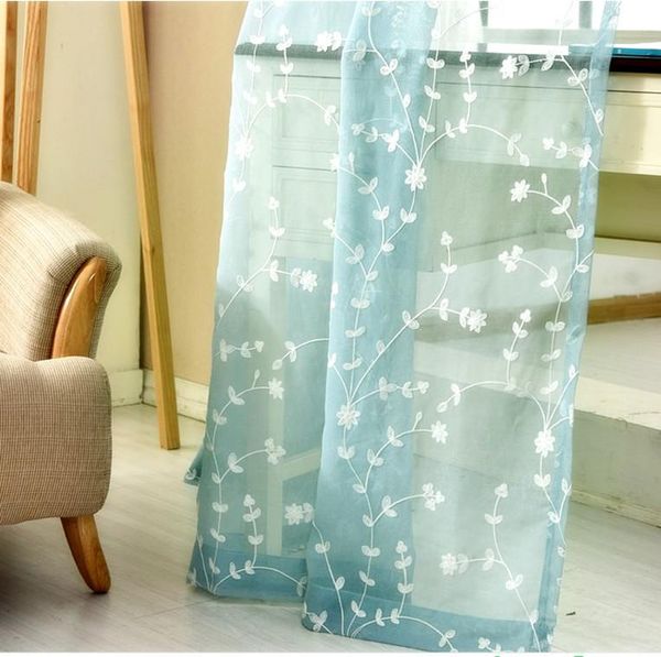 

curtain & drapes 2021 curtains for bedroom sheer tulle yarn modern korean garden embroidery room floor living