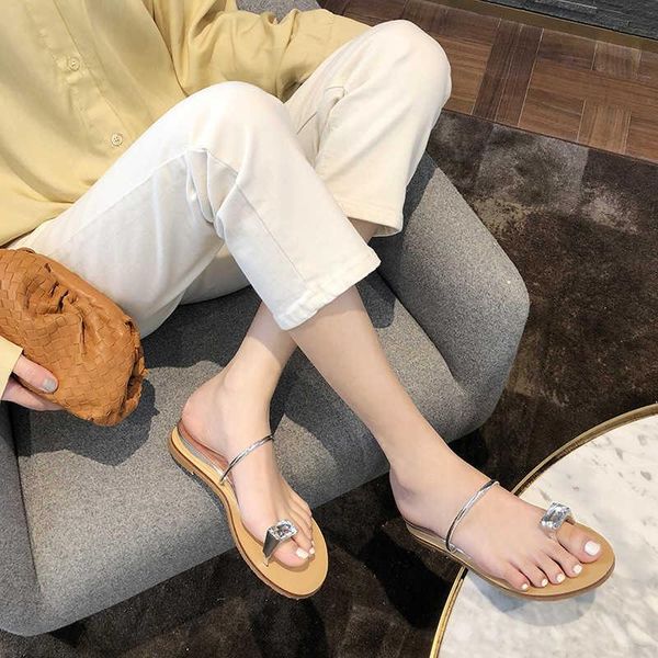 

sandals summer 2021 slippers women wear slope heel, Black