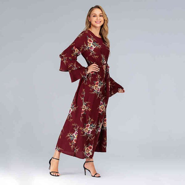 

vestidos largos chiffon plus size abaya maxi dress turkey muslim fashion robe musulman de mode longue femme ete kaftan moroccan, Red