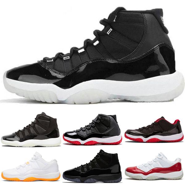

adapt 11 11s men basketball shoes white high bred 25th anniversary space jam barons black red cool mens sports sneakers size 36-47