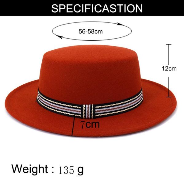 

wide brim hats classic wide-brim wool fedora hat winter warm ladies solid color ribbon black dress, Blue;gray