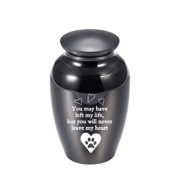 

5 colors aluminum alloy cremation urn pendant for ashes pet keepsake casket mini memorials urns for dad mom grandma, Silver